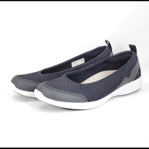 Vionic Sena Black Slip On Ballet Flat Casual Shoes